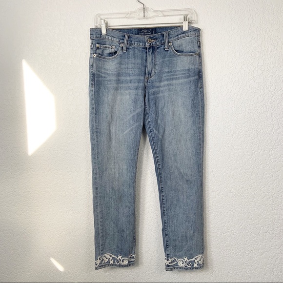 Lucky Brand Denim - Lucky Brand Embroidered Crop Jeans 27